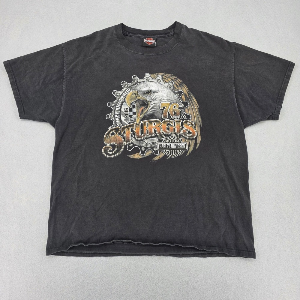 Harley-Davidson Sturgis 2016 76th Annual Black Hills T-Shirt Mens XL Black